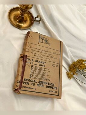 1928 Regina Saskatchewan History Classroom Organization Textbook & Ad Jacket